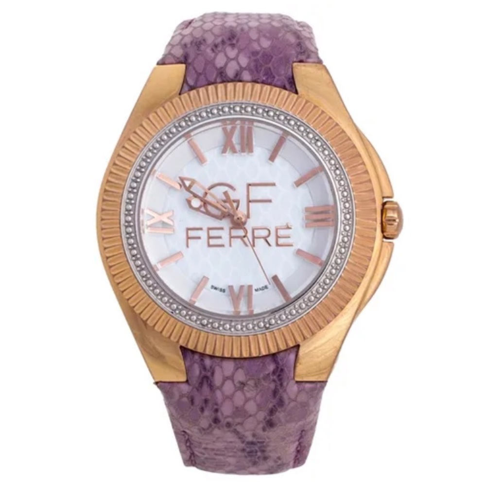 Gianfranco Ferre Swiss Watch - Purple Snake Skin Women’s Watch
